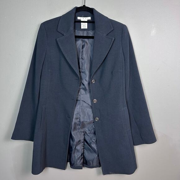 Cabi military jacket size 4 mid-length gray tailored corpcore long blazer goth - Picture 9 of 12